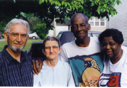 Mr. and Mrs. Lapp with neighbors